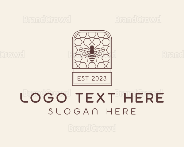 Honey Bee Hive Logo