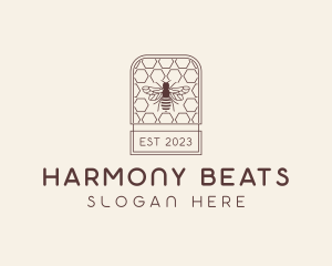 Insect - Honey Bee Hive logo design