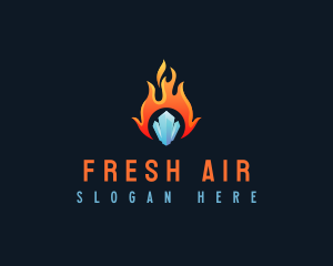 Fire Heat Cooler logo design