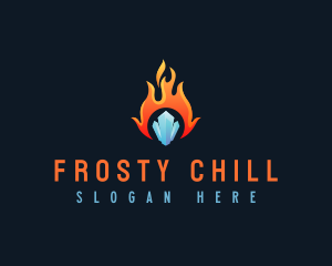 Freezer - Fire Heat Cooler logo design