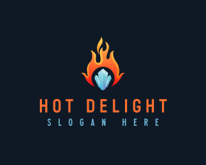 Fire Heat Cooler logo design