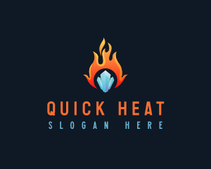 Fire Heat Cooler logo design