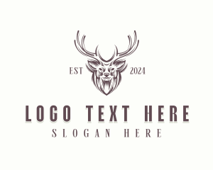 Homesteading - Livestock Deer Farm logo design