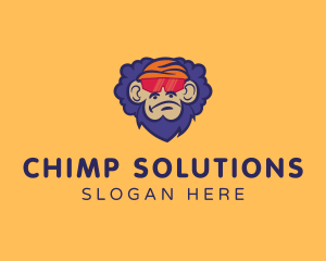 Chimp Glasses Gamer logo design