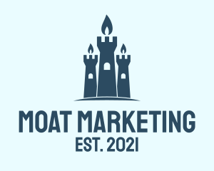 Moat - Blue Castle Candle logo design