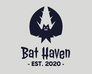Bat - Bat Wings Fangs logo design