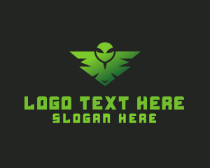 Extraterrestrial - Bird Alien Game logo design