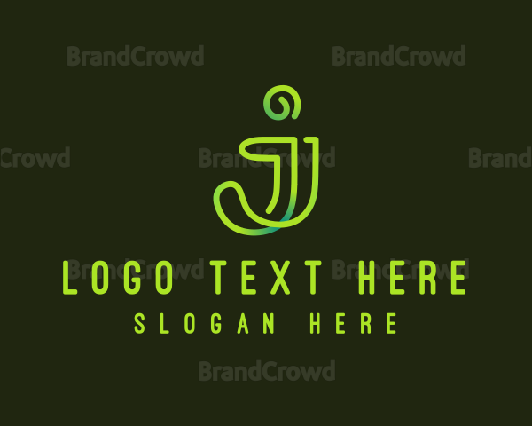Modern Digital Letter J Logo
