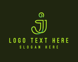 Letter J - Modern Digital Letter J logo design