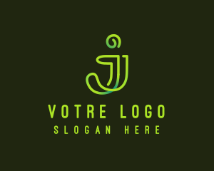 App - Modern Digital Letter J logo design