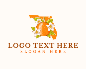 Florida - Florida Orange Blossom Fruit logo design