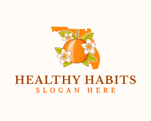 Florida Orange Blossom Fruit logo design