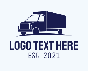 Blue - Automobile Delivery Truck logo design