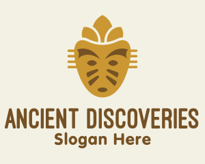 Golden Mayan Mask logo design