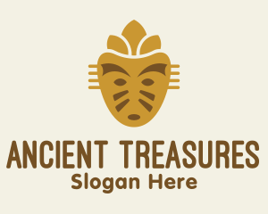 Golden Mayan Mask logo design