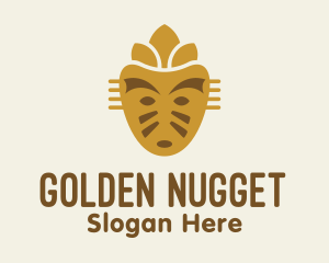 Golden Mayan Mask logo design