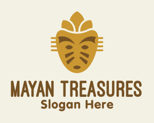 Mayan - Golden Mayan Mask logo design