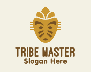 Golden Mayan Mask logo design