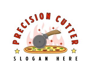 Pizza Cutter Diner logo design