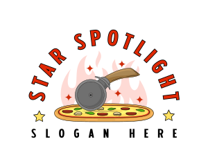 Pizza Cutter Diner logo design