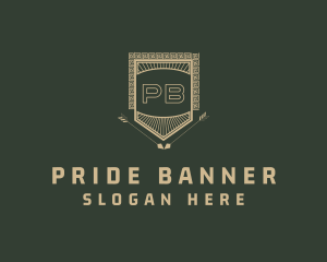 Warrior Arrow Banner logo design