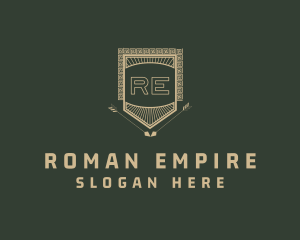 Roman - Warrior Arrow Banner logo design