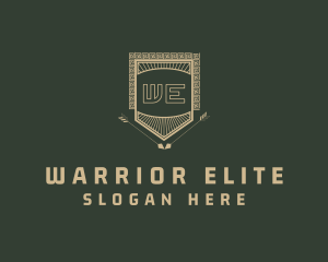 Warrior Arrow Banner logo design