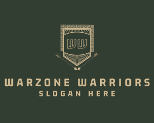 Warrior Arrow Banner logo design