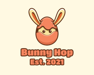 Bunny Rabbit Egg Ninja logo design