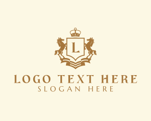 Luxury - Royalty Horse Crest logo design