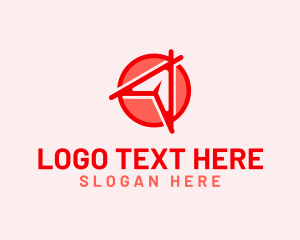 Airport - Paper Plane Travel Agency logo design