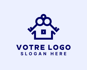 Blue Mortgage Key Logo