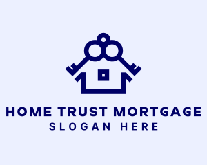 Mortgage - Blue Mortgage Key logo design