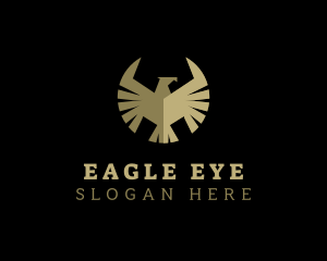 Golden Falcon Bird logo design