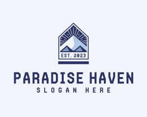 Resort - Travel Mountain Resort logo design