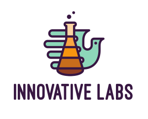 Scientist - Science Lab Bird logo design