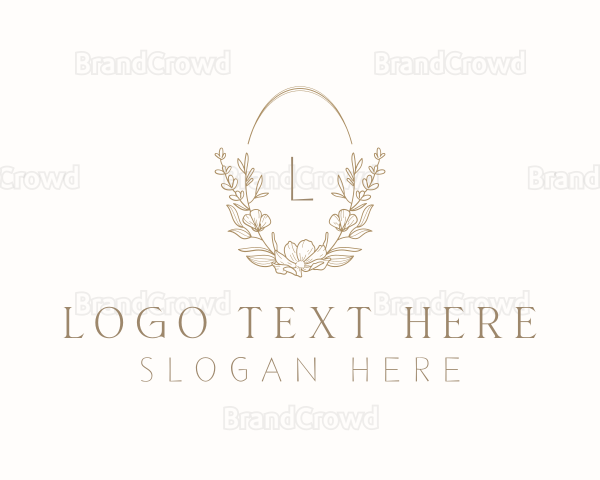Elegant Wedding Planner Wreath Logo