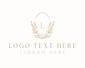 High End - Elegant Wedding Planner Wreath logo design