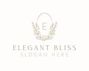 Elegant Wedding Planner Wreath logo design