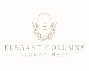 Elegant Wedding Planner Wreath logo design