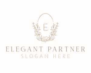 Elegant Wedding Planner Wreath logo design