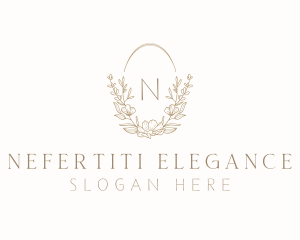 Elegant Wedding Planner Wreath logo design