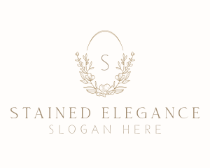 Elegant Wedding Planner Wreath logo design