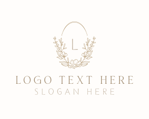 Elegant Wedding Planner Wreath Logo