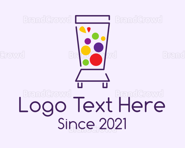 Colorful Juice Blender Logo