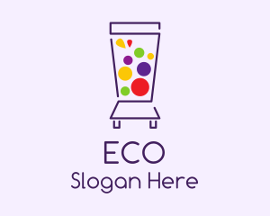 Colorful Juice Blender Logo