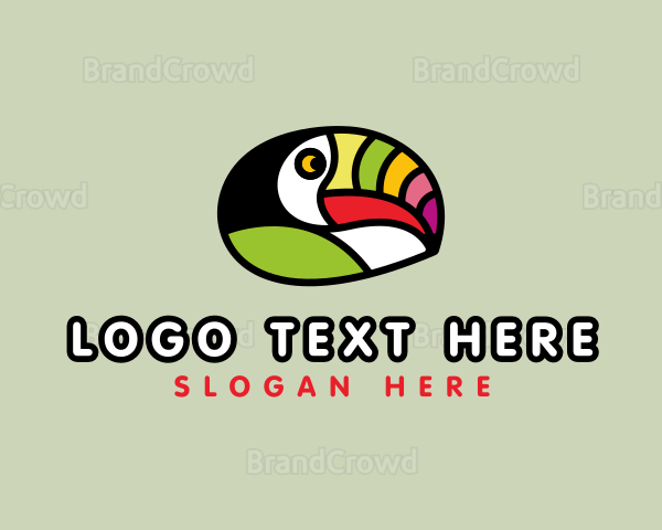 Multicolor Festive Toucan Logo