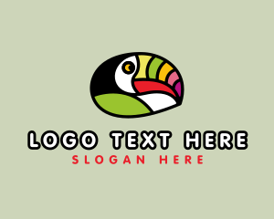 Bird Sanctuary - Multicolor Festive Toucan logo design