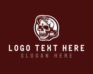 Snake - Serpent Venom Skull logo design