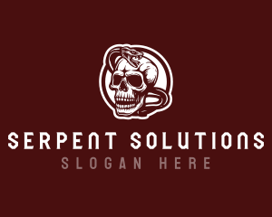 Serpent Venom Skull logo design